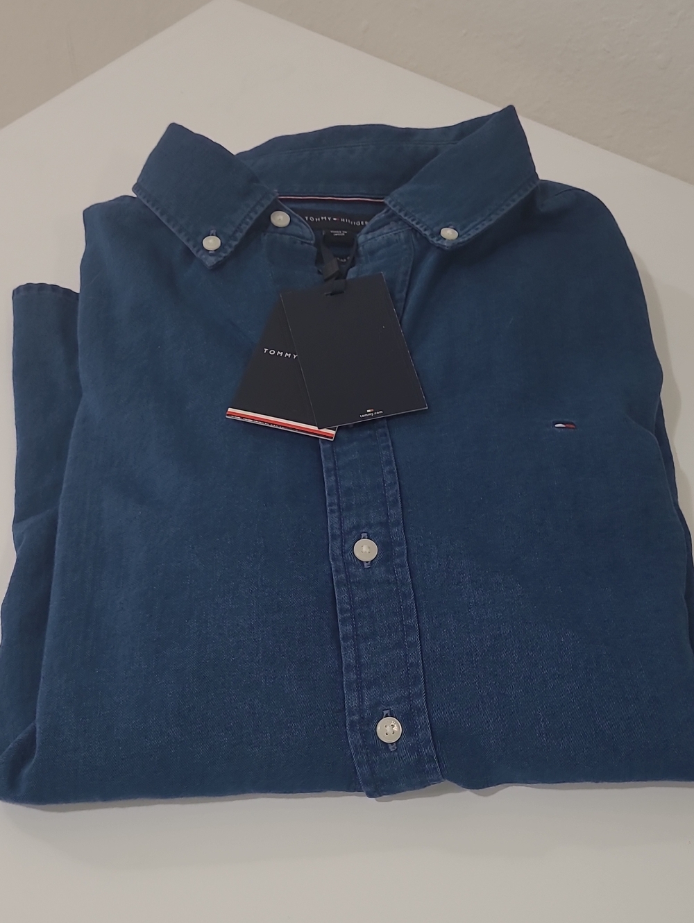 Tommy Hilfiger Dark Blue Button-Down Oxford Shirt